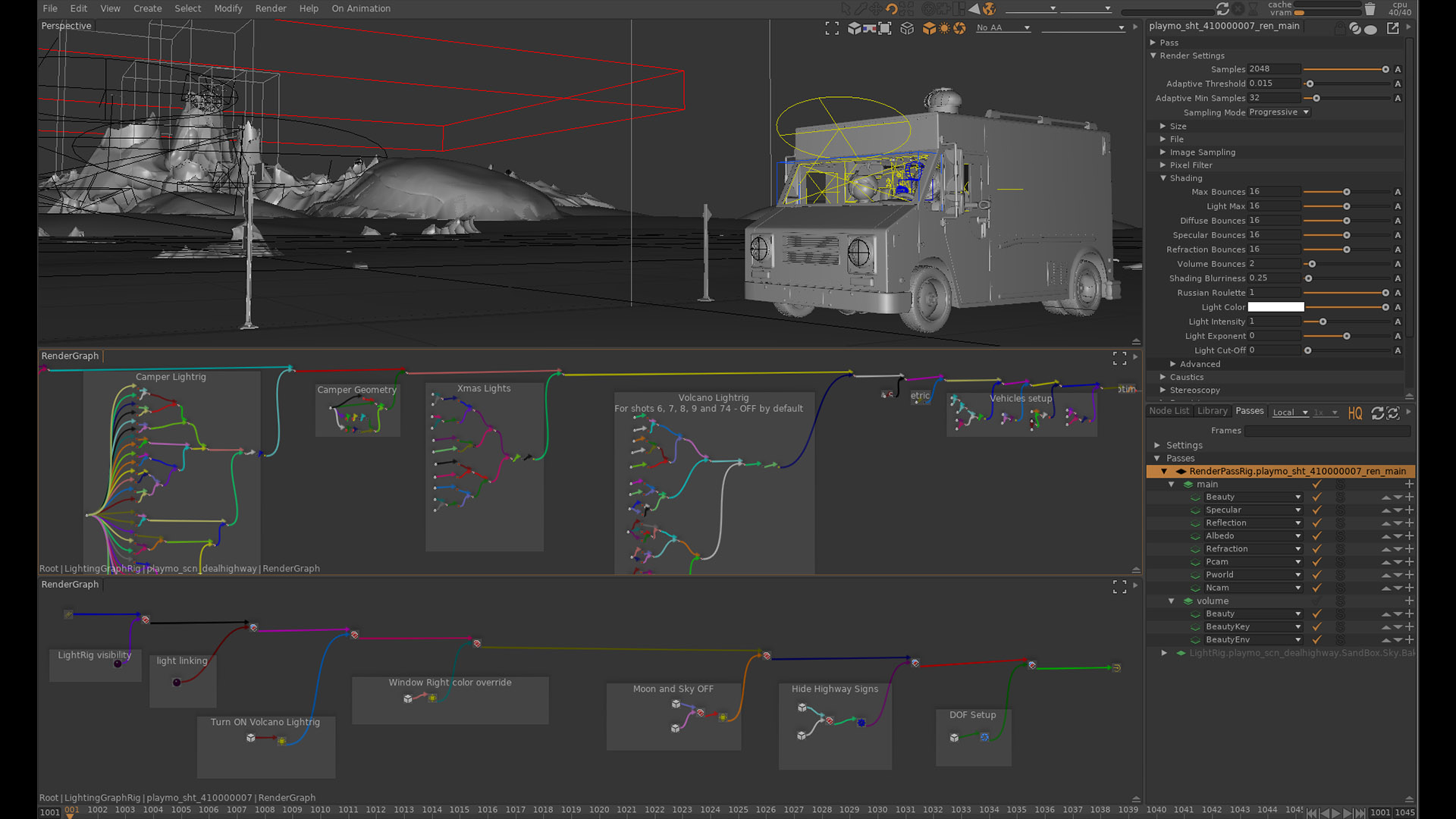 Guerilla Render in production | 月天的空间